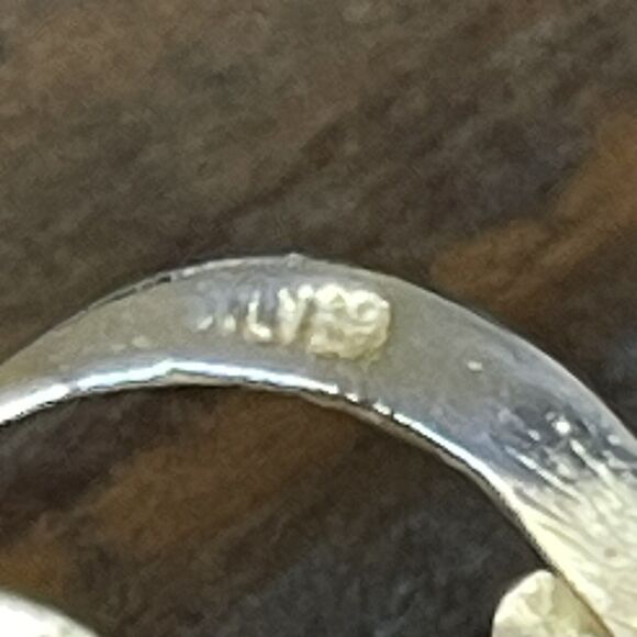 VTG Silver Gold Plated Faceted Smokey Quartz Topaz Turtle Brooch Pendant 19grams - Picture 6 of 14